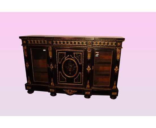 Stupendo Servante Boulle del 1800 con bronzi e pietre dure semipreziose
