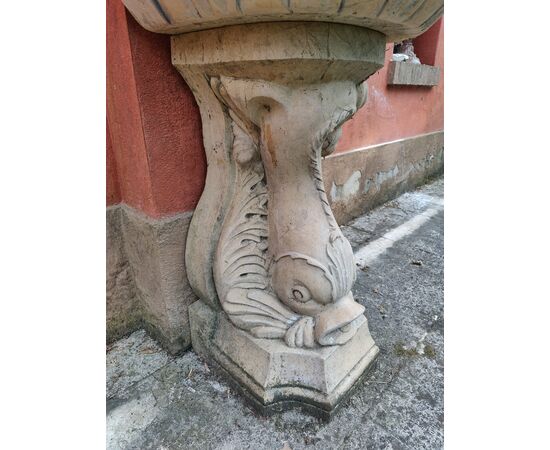 Prestigiosa fontana in marmo nembro - H 170 cm - Venezia