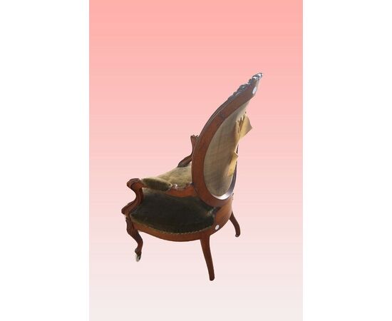 Pair of mid-1800s French Louis Philippe armchairs in rosewood