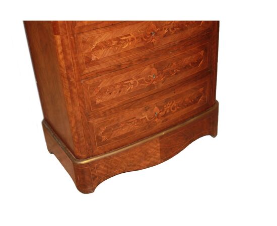 Secretaire stile Transizione del 1800 riccamente Intarsiato