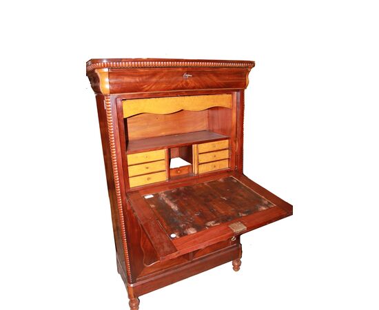 Secretaire Nord Europa Stile Biedermeier della seconda metà del 1800 in legno di mogano