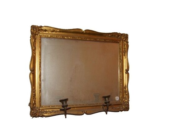 Coppia di specchierine del 1800 francesi con candelieri