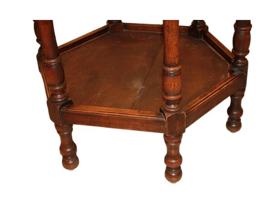 Tavolino francese a Petalo del 1800 In Legno di Noce