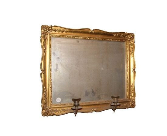 Coppia di specchierine del 1800 francesi con candelieri
