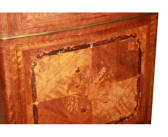 Secretaire stile Transizione del 1800 riccamente Intarsiato