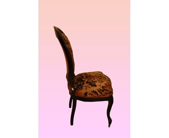 Group of 4 French Louis Philippe style chairs from the 1800s in rosewood