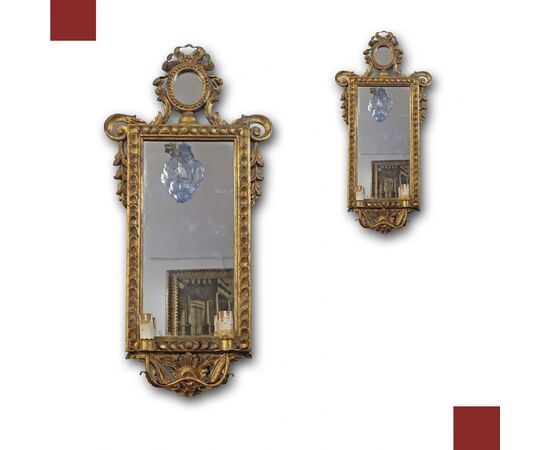 PAIR OF GILT NEOCLASSICAL STYLE MIRRORS MID-19TH CENTURY