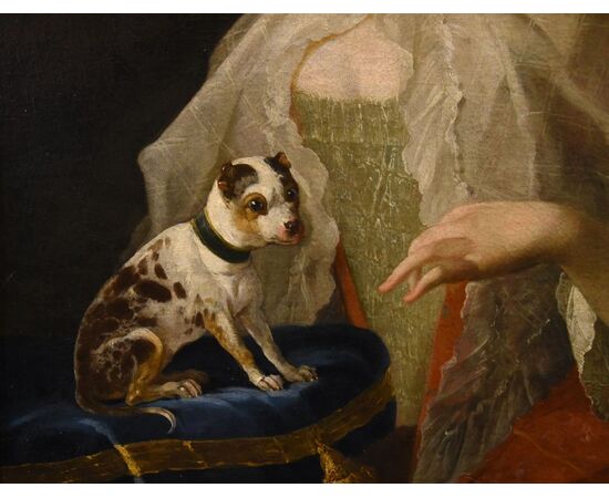 Portrait of a noblewoman with a small dog, Louis Michel van Loo (Toulon 1707 – Paris 1771)