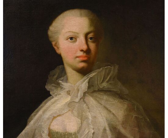 Portrait of a noblewoman with a small dog, Louis Michel van Loo (Toulon 1707 – Paris 1771)