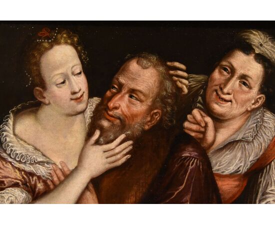 The mismatched couple, Flemish School of the 17th century
