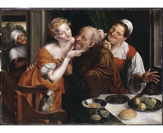The mismatched couple, Flemish School of the 17th century