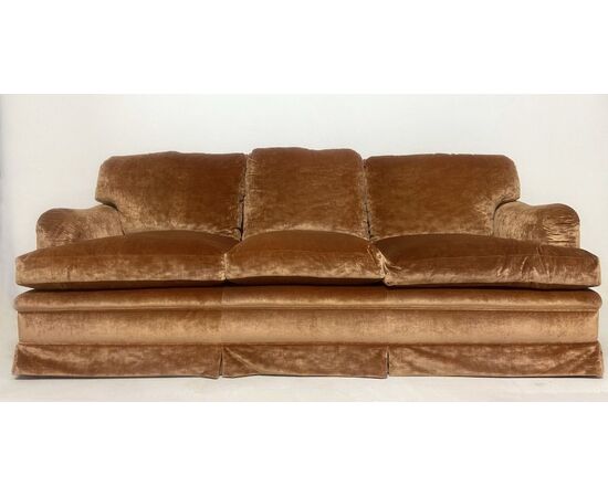 Silk velvet sofa