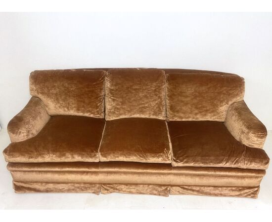 Silk velvet sofa