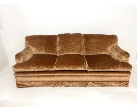 Silk velvet sofa