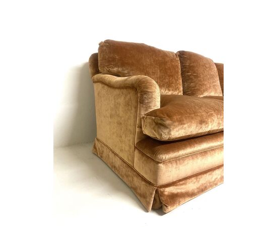 Silk velvet sofa