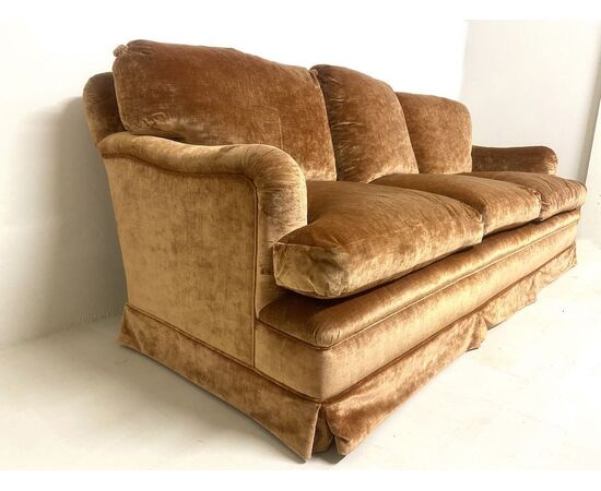 Silk velvet sofa