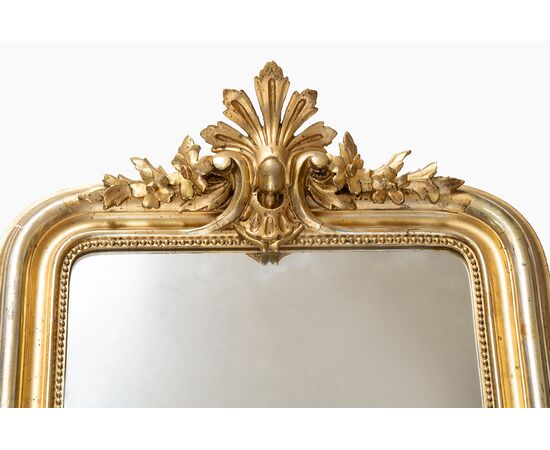 Specchiera antica Napoleone III in legno dorato e intagliato.Francia XIX secolo.