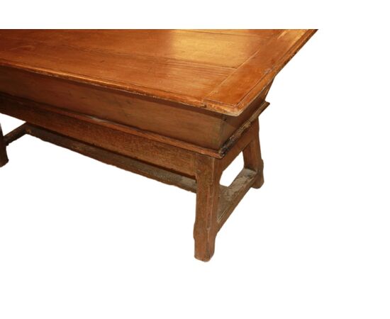 Large French Walnut Wood Flour Bin from the 1800s