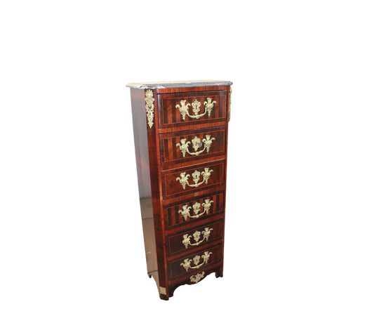 Magnificent Small French Secretaire Regency Style of the 1800s with Bronzes