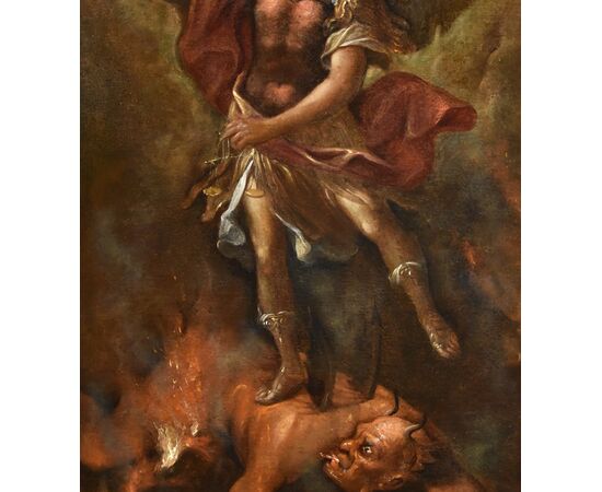 Victorious Saint Michael the Archangel, Roman painter of the 17th-18th century