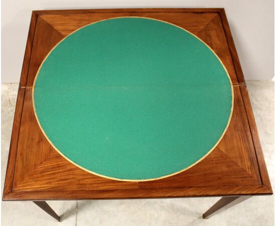 Antica console tavolino da gioco in mogano - epoca '800
