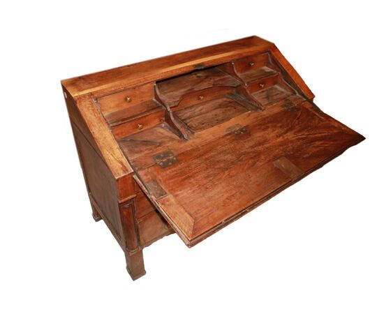 Early 1800s Empire Style Walnut Drop-front Desk