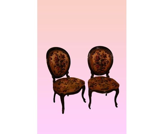 Group of 4 French Louis Philippe style chairs from the 1800s in rosewood