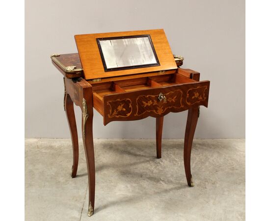 Antique Napoleon III inlaid game/writing table - 19th century