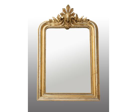 Specchiera antica Napoleone III in legno dorato e intagliato.Francia XIX secolo.