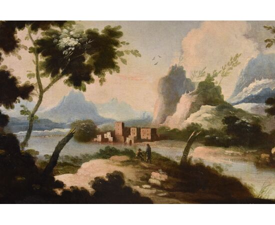 Paesaggi arcadici con figure, Marco Ricci (Belluno 1676 – Venezia 1730) cerchia