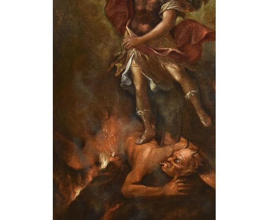 Victorious Saint Michael the Archangel, Roman painter of the 17th-18th century