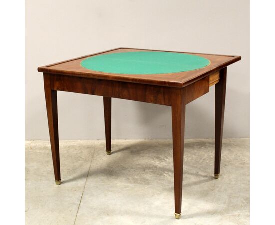 Antica console tavolino da gioco in mogano - epoca '800