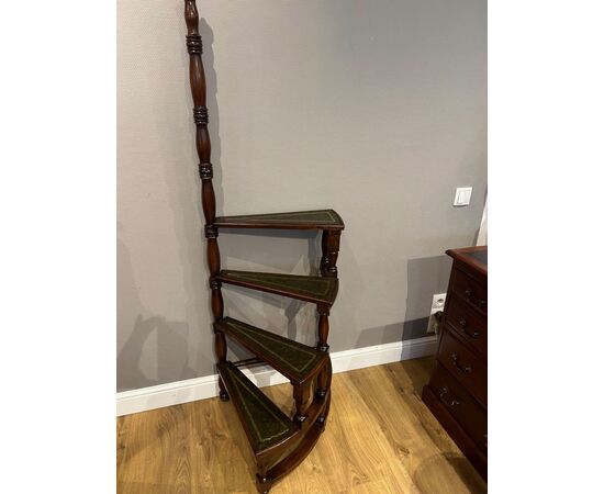 Mahogany library steps
