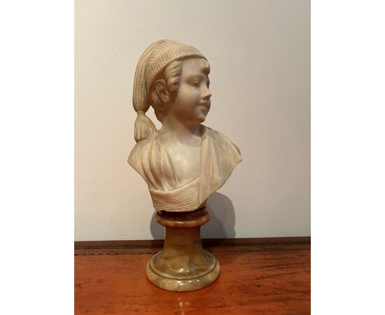 Marble bust of a child