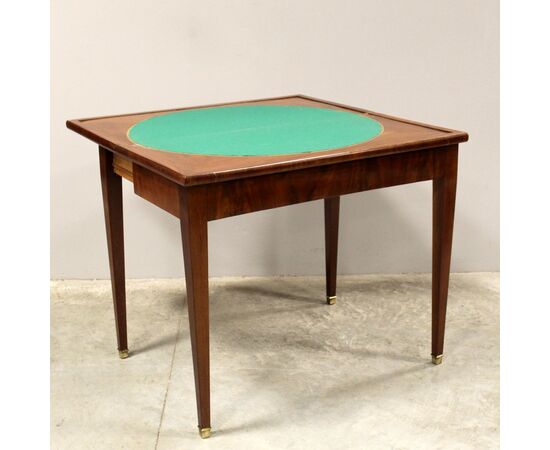 Antica console tavolino da gioco in mogano - epoca '800