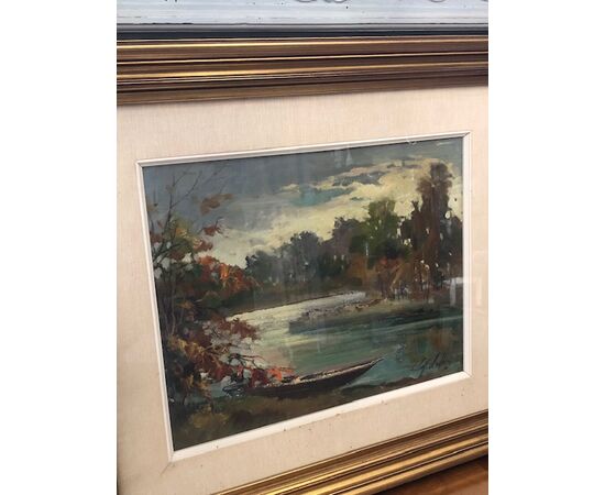 Boat on the Ticino River