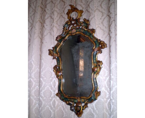 Venetian lacquered mirror, 18th century