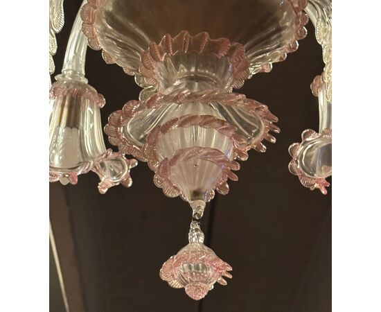 LAMP248 - Elegante lampadario in vetro di Murano, epoca '8/'900, misure diametro cm 80 x H 90