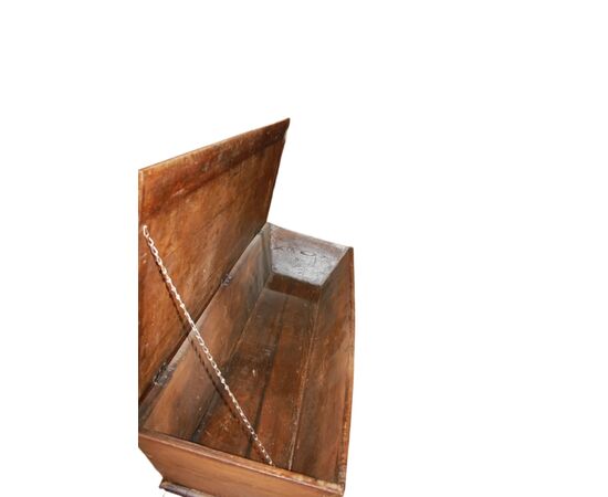Large French Walnut Wood Flour Bin from the 1800s