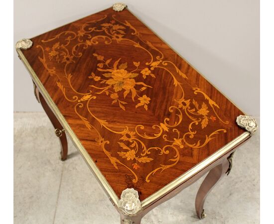 Antique Napoleon III inlaid game/writing table - 19th century