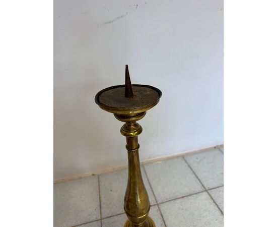 Pair of Empire candlesticks. 19th century H 63 cm