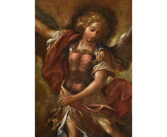 Victorious Saint Michael the Archangel, Roman painter of the 17th-18th century