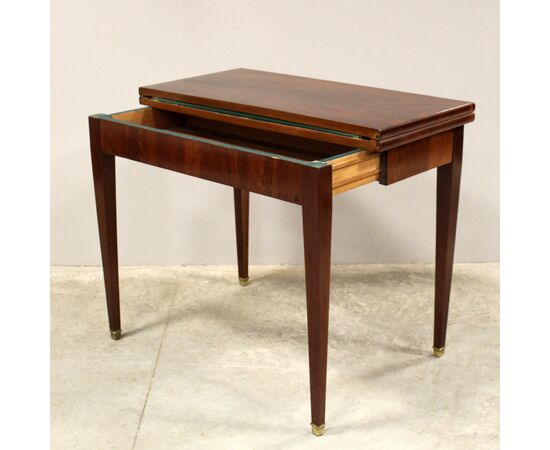 Antica console tavolino da gioco in mogano - epoca '800