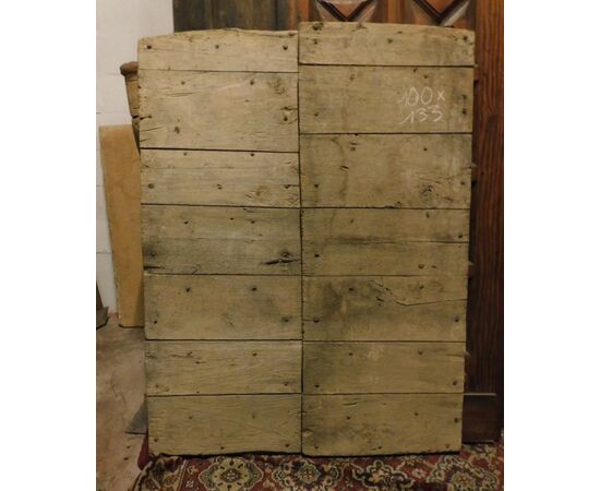 ptir421 - rustic doors with nails in soft wood, measuring 100 x 133 cm     