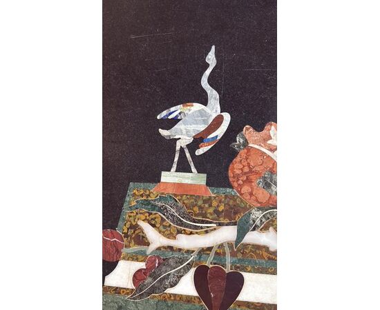 Table with hard stone inlay