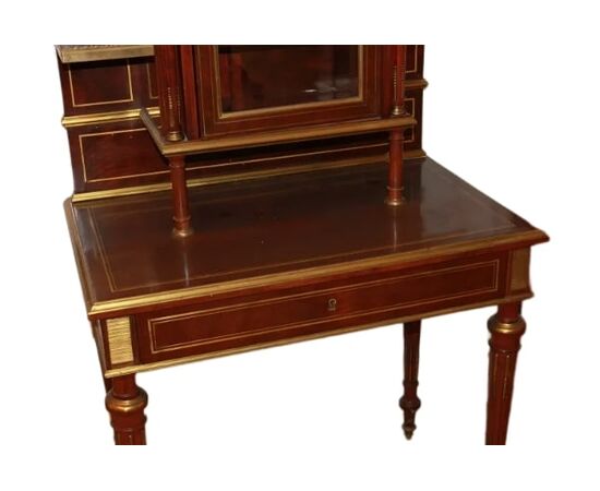 Cabinet credenzino francese stile Luigi XVI del XIX secolo in legno di mogano