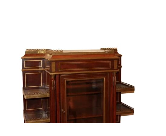 Cabinet credenzino francese stile Luigi XVI del XIX secolo in legno di mogano