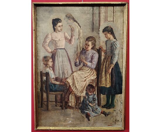 Studio preparatorio viso di ragazza