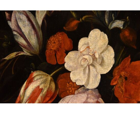 Flower wreath with cartouche, Frans van Everbroeck (Antwerp, 1628 – London 1693)