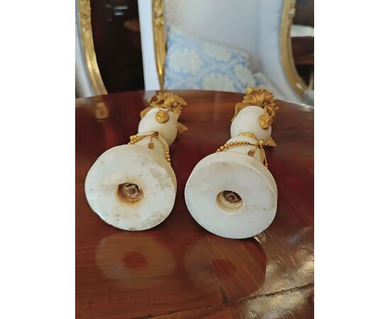 PAIR OF NEOCLASSICAL CANDLESTICKS LATE 18TH CENTURY